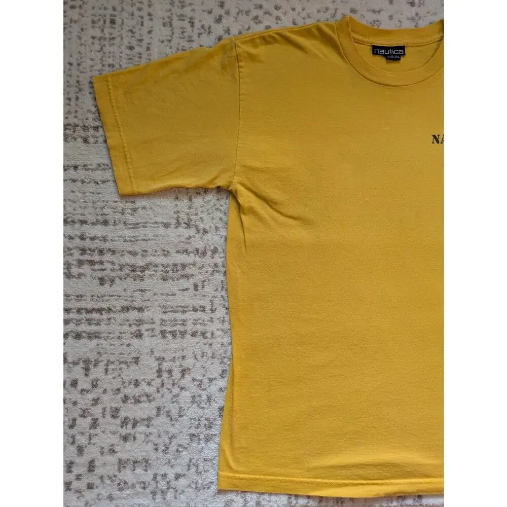 Vintage Y2K Nautica T-Shirt 100% Cotton Made In USA - Mens Large - Picture 4 of 16